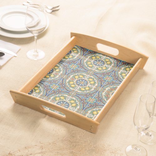 Amalfi Coast Mediterranean Tile Serving Tray