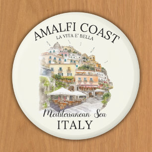 Amalfi Coast Meditteranean Sea Vintage Landscape Magnet
