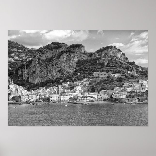 Amalfi Coast Monochromatic Poster (Front)