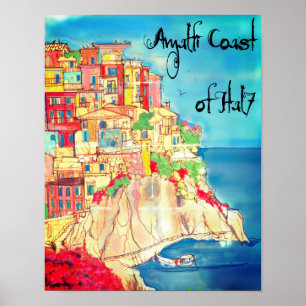Amalfi Coast of Italy 11" X 14" poster