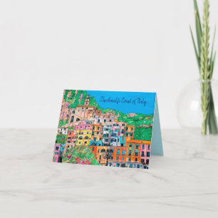 Amalfi Coast of Italy Seaside Houses Note Card