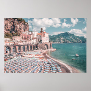 Amalfi Coast Pastel Photography Print