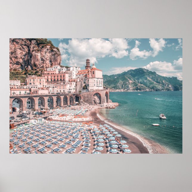 Amalfi Coast Pastel Photography Print (Front)