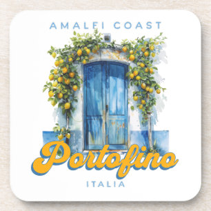 Amalfi Coast Portofino La Dolce Vita Italia Lemons Beverage Coaster