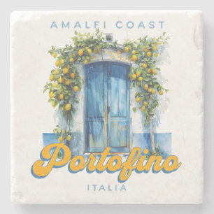 Amalfi Coast Portofino La Dolce Vita Italia Lemons Stone Coaster