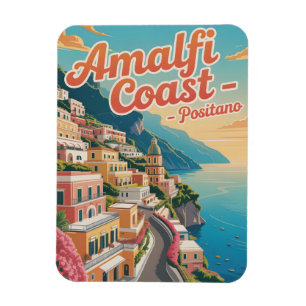 Amalfi Coast Positano Vintage Magnet