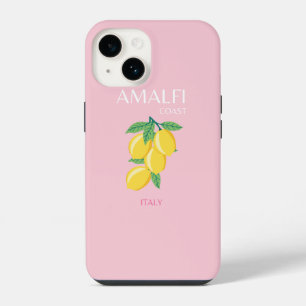 Amalfi Coast, Preppy Art, Pink, Travel iPhone 14 Case