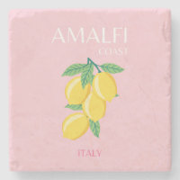 Amalfi Coast, Preppy Art, Pink, Travel
