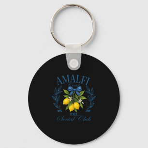 Amalfi Coast Social Club Italy Lemon Retro Summer Keychain