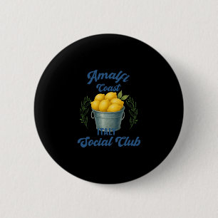 Amalfi Coast Social Club Italy Souvenir Lemon Vaca Button