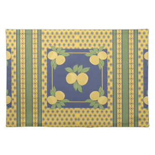 Amalfi Coast Sorrento Lemons Cloth Placemat