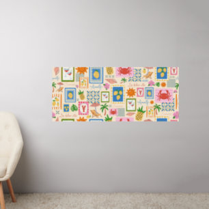 Amalfi Coast Summer Mediterranean Pattern Wall Decal