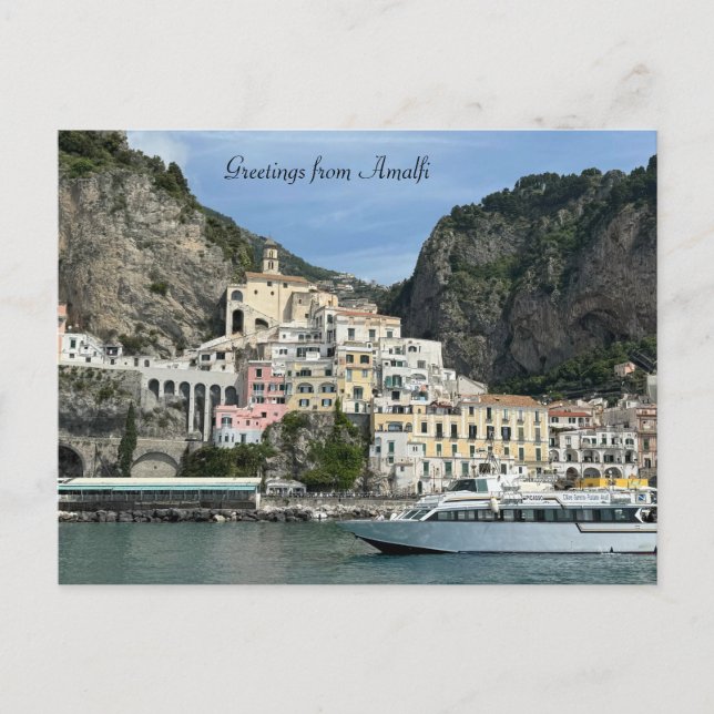 Amalfi Coast Town Italy Postcard (Front)