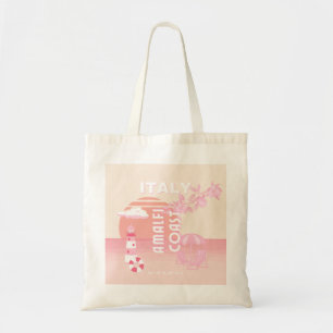 Amalfi Coast, Travel Art, Preppy Travel, Pastel Tote Bag