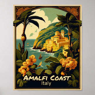Amalfi Coast Vintage Poster