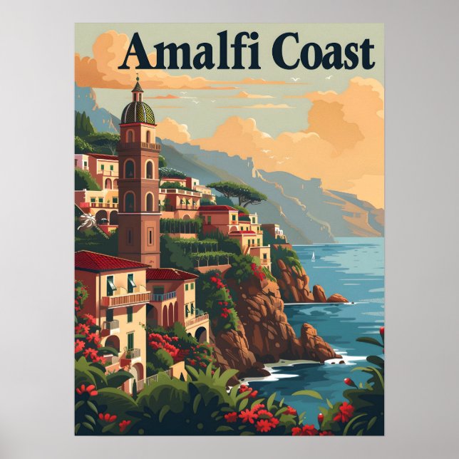 Amalfi Coast Vintage Poster (Front)