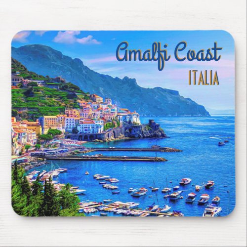 Amalfi Coast Vintage Travel Mouse Pad