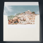 AMALFI COAST Watercolor Skyline Destination Travel Envelope<br><div class="desc">This envelope features a creamy off-white coloring with a watercolor Amalfi Coast painting inside. Easily change the return address to your own and use with the matching Amalfi Coast Collection for a cohesive event.</div>