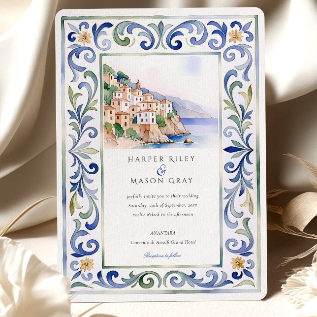 Amalfi Coast Wedding Invitation (Creator Uploaded)