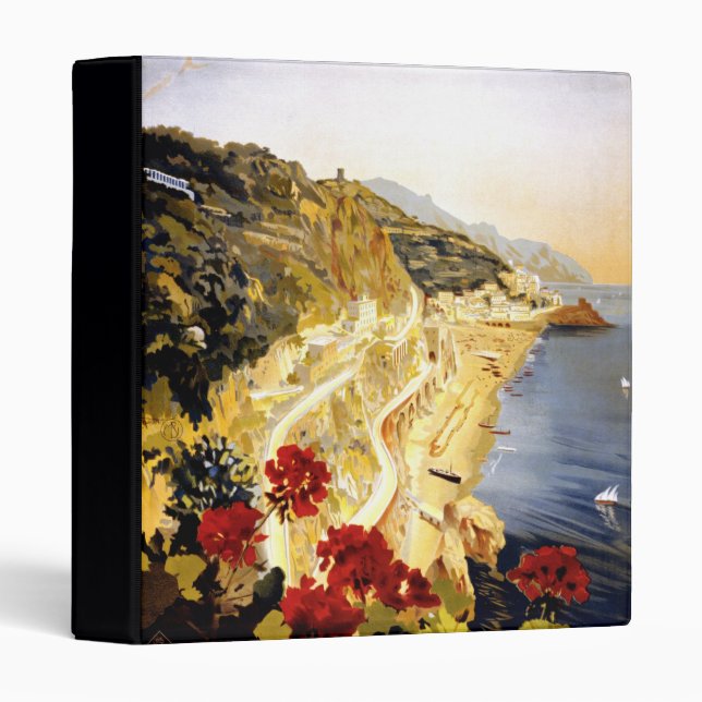 Amalfi Coastline Italian Travel Poster 1910 - 1920 Binder (Front/Spine)