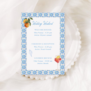 Amalfi Dolce Vita Italy Wedding Weekend Enclosure Card