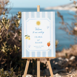 Amalfi Dolce Vita Italy Wedding Welcome Foam Board