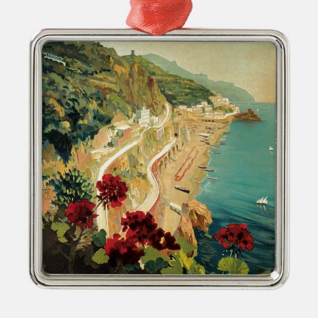 Amalfi Italia Metal Ornament (Front)