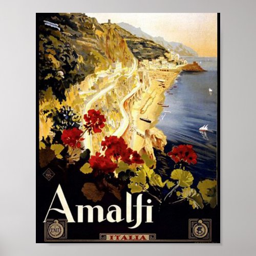 Amalfi Italia Travel Poster