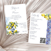 Amalfi Italian blue tile lemons all in one wedding