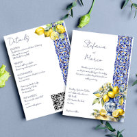 Amalfi Italian blue tile lemons all in one wedding
