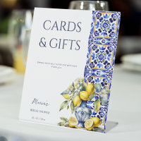 Amalfi Italian blue tiles lemons bridal gifts