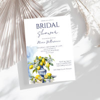 Amalfi Italian blue vase lemons bridal shower