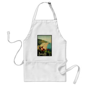 Amalfi Italian Coast, Vintage Travel Poster Italy Adult Apron