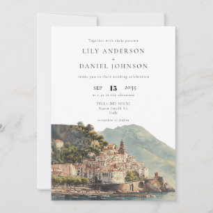 Amalfi Italian Destination Photo Wedding Invitation