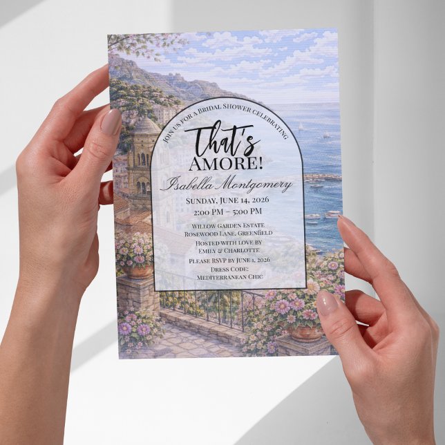 Amalfi Italian Themed Bridal Shower Invitation (Amalfi Italian Themed Bridal Shower Invitations
)