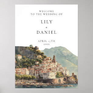 Amalfi Italian Wedding Welcome Sign
