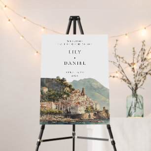 Amalfi Italian Wedding Welcome Sign