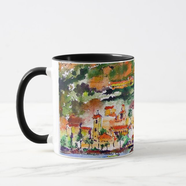 Amalfi Italy Art on Mug Customize the Color (Left)