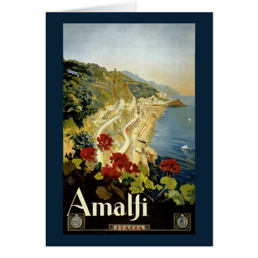 Amalfi Italy Italia Vintage Poster Restored (Front)