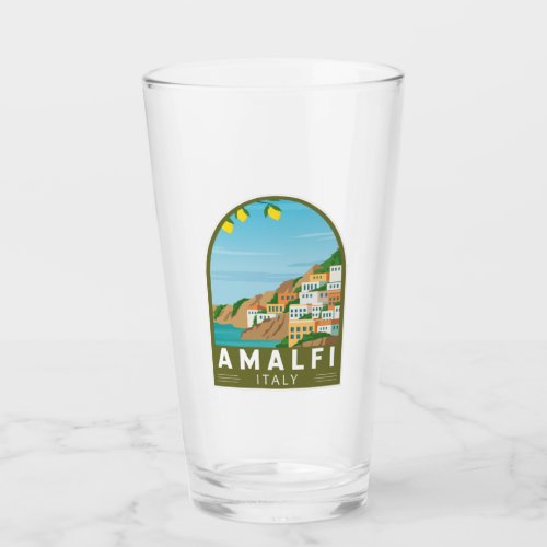 Amalfi Italy Retro Travel Art Vintage Glass