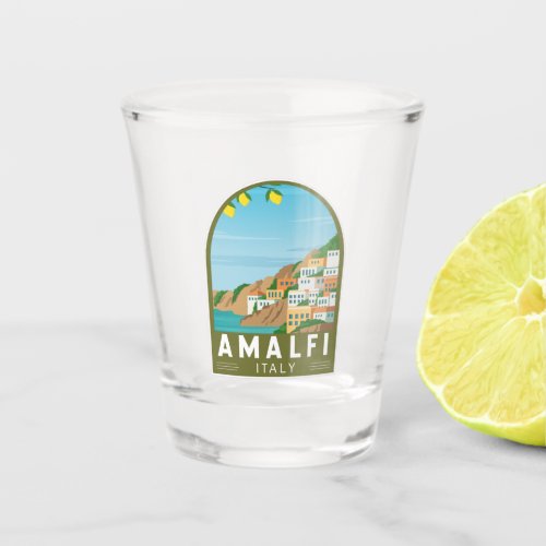 Amalfi Italy Retro Travel Art Vintage Shot Glass