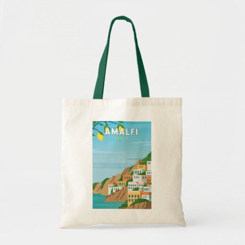 Amalfi Italy Retro Travel Art Vintage Tote Bag