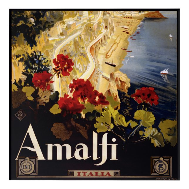 Amalfi Italy Travel Poster Art Graphic (Front)