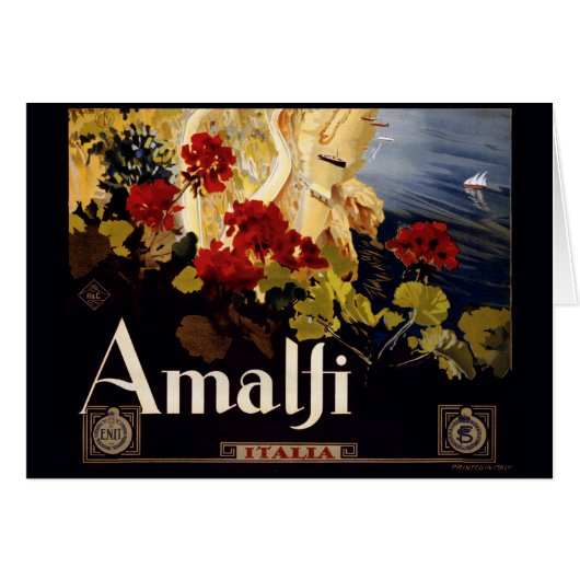 Amalfi Italy Travel Poster Art Graphic (Front Horizontal)