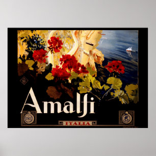 Amalfi Italy Travel Poster Art Graphic