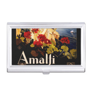 Amalfi Italy Travel Poster Art Graphic Business Card Case