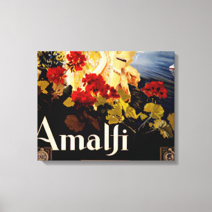 Amalfi Italy Travel Poster Art Graphic Canvas Print