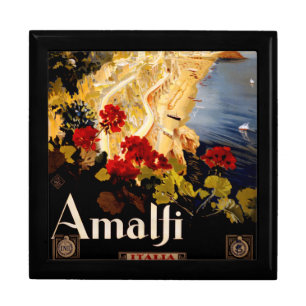 Amalfi Italy Travel Poster Art Graphic Gift Box