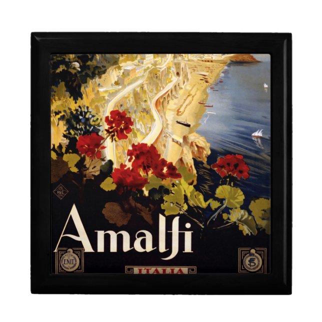 Amalfi Italy Travel Poster Art Graphic Gift Box (Front)