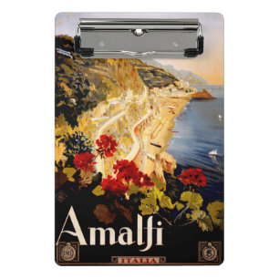 Amalfi Italy Travel Poster Art Graphic Mini Clipboard